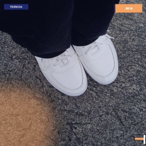White Leather Low-Top Sneakers White Leather Low-Top Sneakers